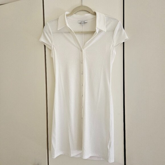 AFRM Rennia Rib Knit Front Button Shirt Dress Size M - Picture 1 of 6
